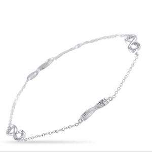10k White Gold Infinity Bracelet